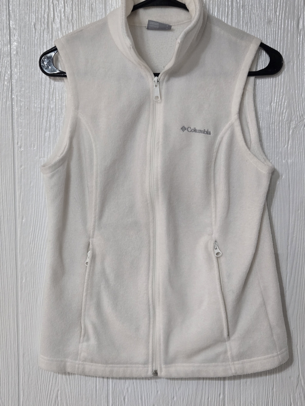 Columbia SZ Small white Fleece Vest Woman